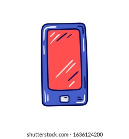 Icon of a smartphone - Vector object for app, web site, blog, vlog - Hand drawn illustration, isolated