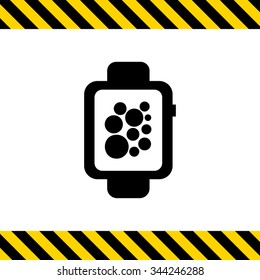 Icon of smartwatch with circles in screen