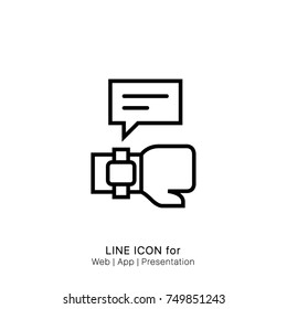Icon smartwatch message notification graphic design single icon vector
