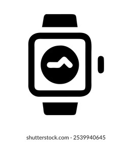 Icon of a smartwatch, representing wearable tech and fitness tracking.