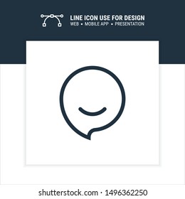 icon smile chat graphic design single icon vector illustration