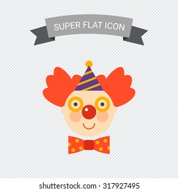 Icon of smiling clown face