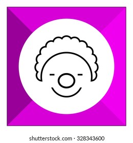 Icon of smiling clown face