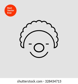 Icon of smiling clown face