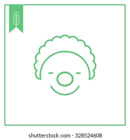 Icon of smiling clown face