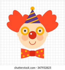 Icon of smiling clown face