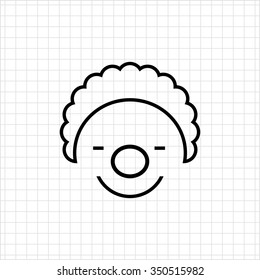 Icon of smiling clown face