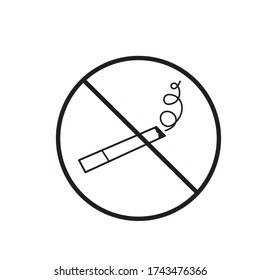 Icon don’t smoke. No smoking