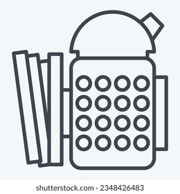 Icon Smoker. related to Apiary symbol. line style. simple design editable. simple illustration