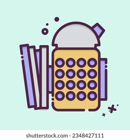 Icon Smoker. related to Apiary symbol. MBE style. simple design editable. simple illustration