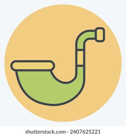 Icon Smoking Pipe. related to Ireland symbol. color mate style. simple design editable. simple illustration