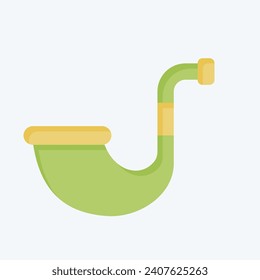 Icon Smoking Pipe. related to Ireland symbol. flat style. simple design editable. simple illustration