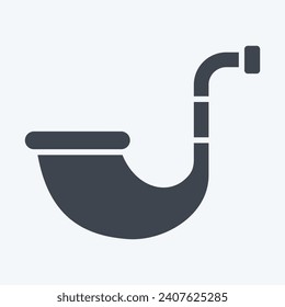 Icon Smoking Pipe. related to Ireland symbol. glyph style. simple design editable. simple illustration