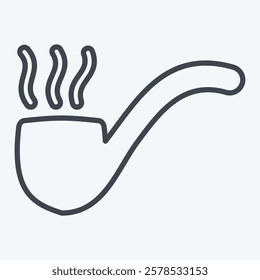 Icon Smoking Pipe. related to Retirement symbol. line style. design editable