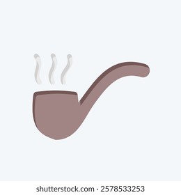 Icon Smoking Pipe. related to Retirement symbol. flat style. design editable