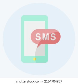 Icon SMS Notification. suitable for Education symbol. flat style. simple design editable. design template vector. simple symbol illustration