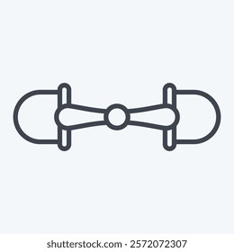 Icon Snaffle. related to Equestrian Sport symbol. line style. design editable