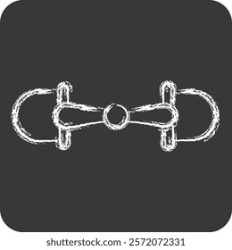 Icon Snaffle. related to Equestrian Sport symbol. chalk Style. design editable