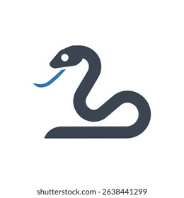 Icon of a snake with its tongue out.