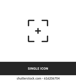icon snapshot record camera outline black single icon graphic design
