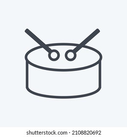 Icon Snare Drum - Line Style - Simple illustration, Good for Prints , Announcements, Etc
