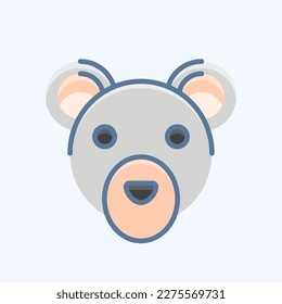 Icon Snow Bear. related to Animal Head symbol. simple design editable. simple illustration
