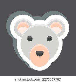 Icon Snow Bear. related to Animal Head symbol. simple design editable. simple illustration