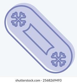 Icon Snow Board. related to Winter symbol. two tone style. simple illustration