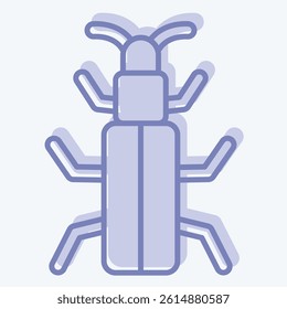 Icon Snow Bug. related to Insects symbol. two tone style. design editable