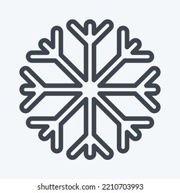 Icon Snow Proof. suitable for sportswear symbol. line style. simple design editable. design template vector. simple illustration