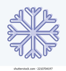 Icon Snow Proof. suitable for sportswear symbol. two tone style. simple design editable. design template vector. simple illustration