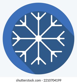 Icon Snow Proof. suitable for sportswear symbol. long shadow style. simple design editable. design template vector. simple illustration