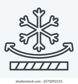 Icon Snow Resistant. related to Fabric symbol. line style. simple design editable