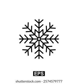The icon of Snow. Simple flat icon illustration of snow. Snow Icon Vector illustration logo template for many purpose.
