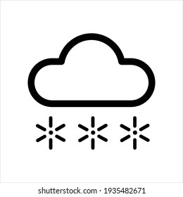 icon of snow, Snowing Icon, Cloud snowflake icon, vector illustration, flat icon for apps and websites