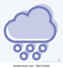 Icon Snow - Two Tone Style - Simple illustration, Editable stroke, Design template vector, Good for prints, posters, advertisements, announcements, info graphics, etc.