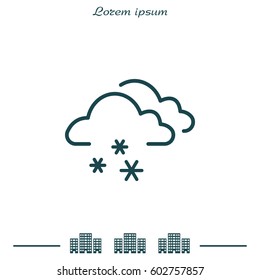 icon of snow. vector illustration