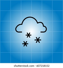 icon of snow. vector illustration