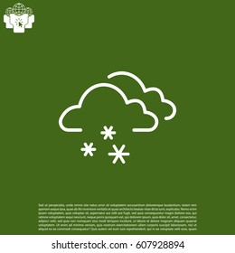 icon of snow. vector illustration