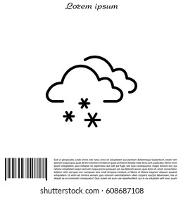 icon of snow. vector illustration
