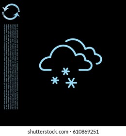 icon of snow. vector illustration