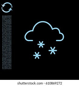 icon of snow. vector illustration