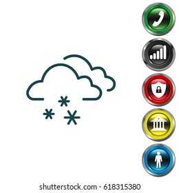 icon of snow. vector illustration