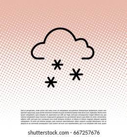 icon of snow. vector illustration