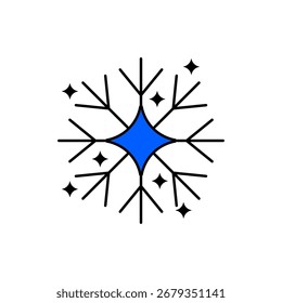 Icon a Snowflake, isolated against a clean background.