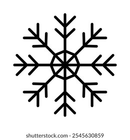 Icon of a snowflake, symbolizing winter and cold weather.