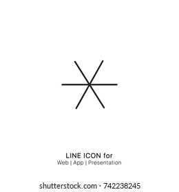 Icon snowflakes asterisk graphic design single icon vector