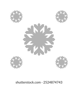 icon of snowflakes on a white background, vector illustration
