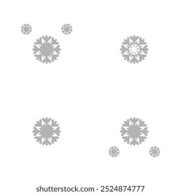 Icono de copos de nieve sobre un fondo blanco, Ilustración vectorial