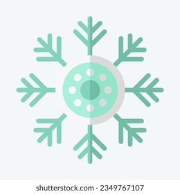 Icon Snowlakes. related to Alaska symbol. flat style. simple design editable. simple illustration
